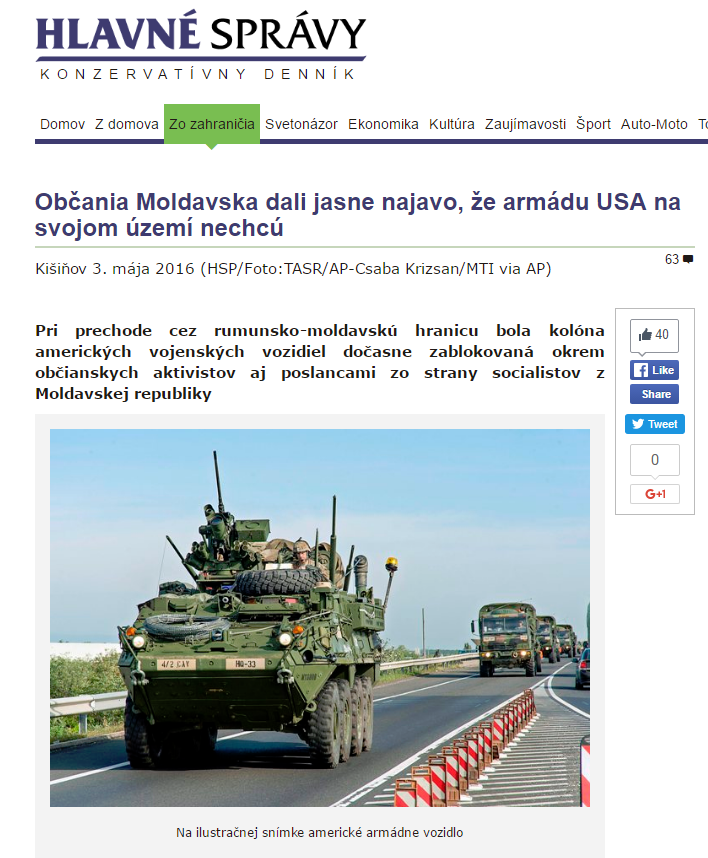 Občania Moldavska dali jasne najavo  že armádu USA na svojom území nechcú   Hlavné správy