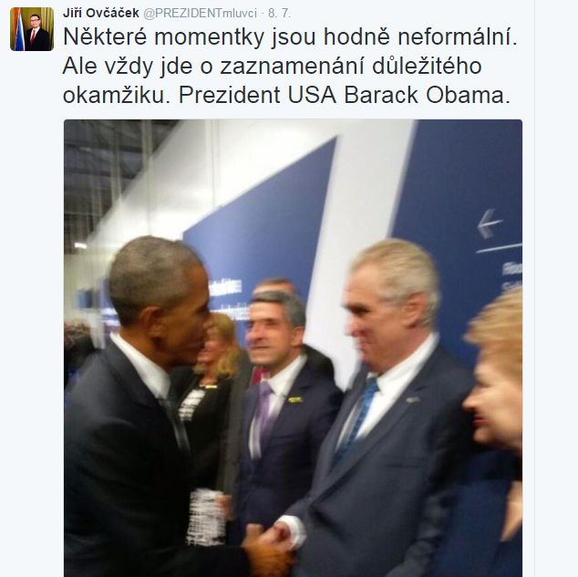 Screenshot tweetu Jiřího Ovčáčka